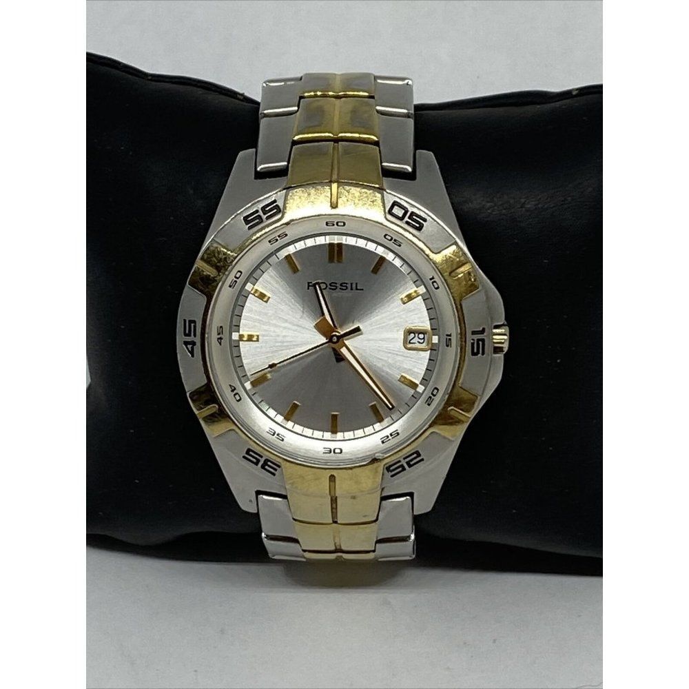 Fossil AM3998 Men Two-Tone Stainless Steel Analog